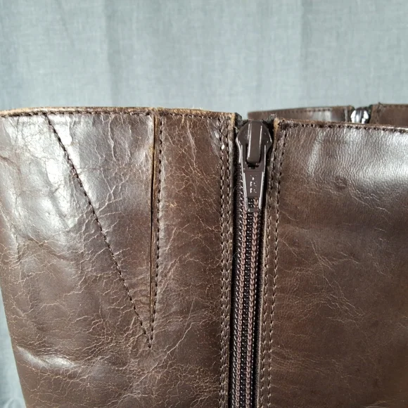 Matisse Renegade Brown Leather Riding Boots Women's 7M Buckles Distressed - Picture 9 of 11